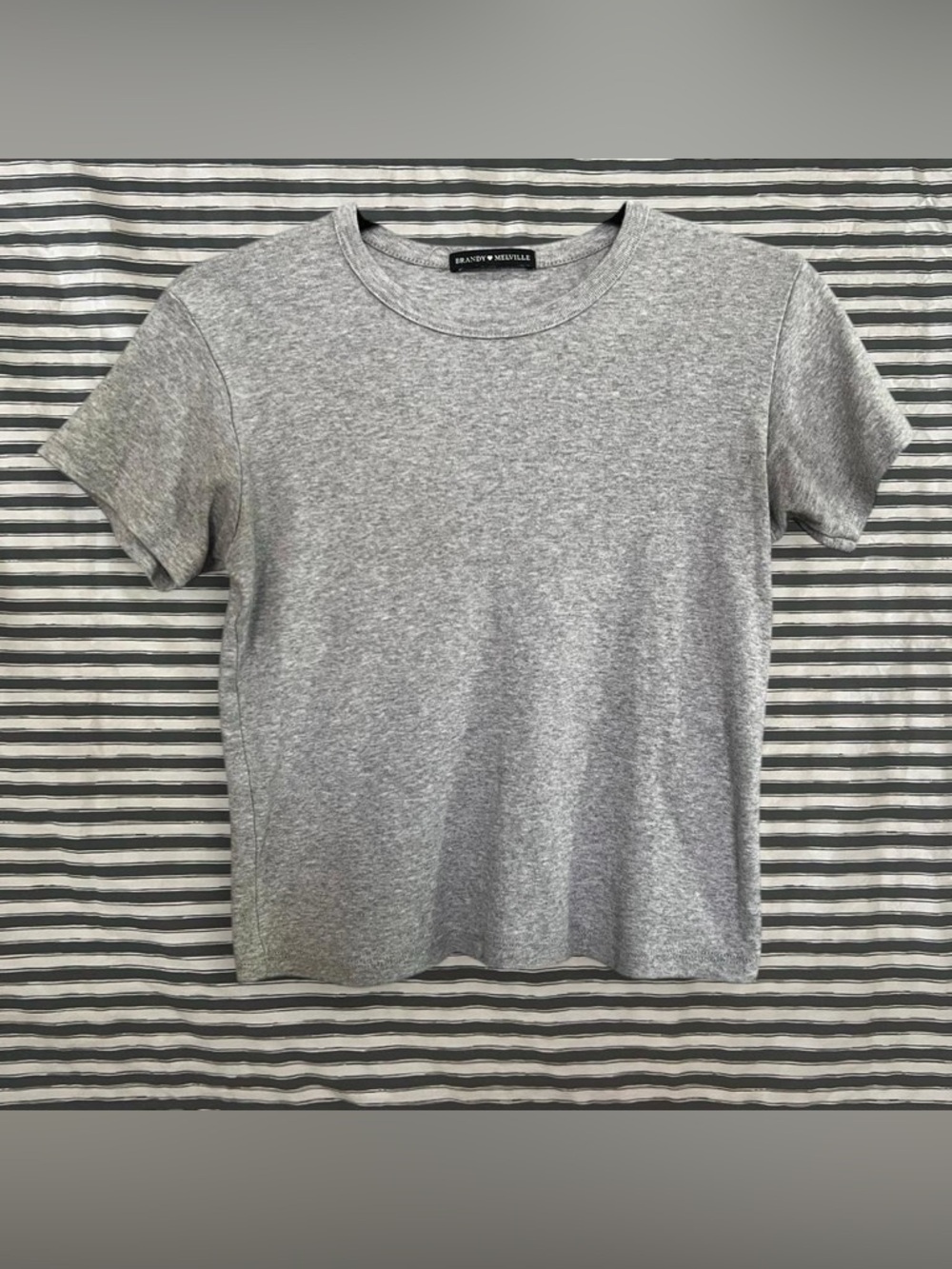 Brandy Melville Light Gray baby Tee